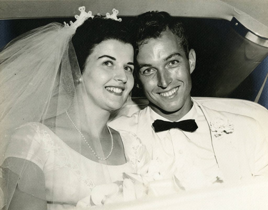 Walter and Judy Duda are married at St. Luke's on June 14, 1959.