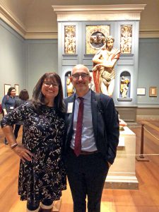 Dr. Ilenia Colón Mendoza with colleague of the National Gallery of Art in Washington D.C.