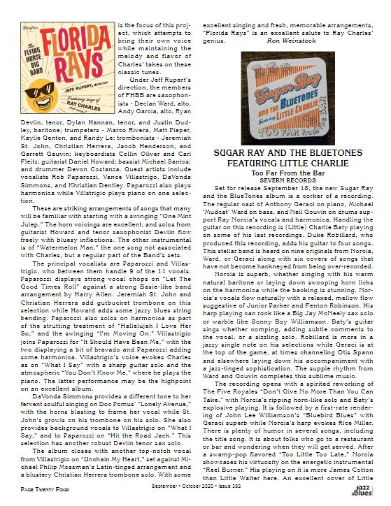 A review from Jazz and Blues Magazine