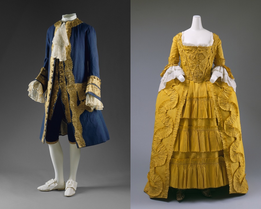 A side-by-side of two pieces of clothing from the colonial era
