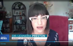 Screenshot of Leandra Preston on Spectrum News