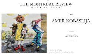 Screenshot of The Montreal Review website with painting by Amer Kobaslija