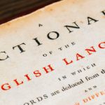 Vintage copy of Samuel Johnson's Dictionary of the English Language